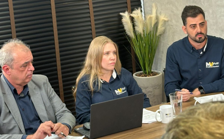 Foto dos especialistas MV Prec durante o episódio do podcast Executivo